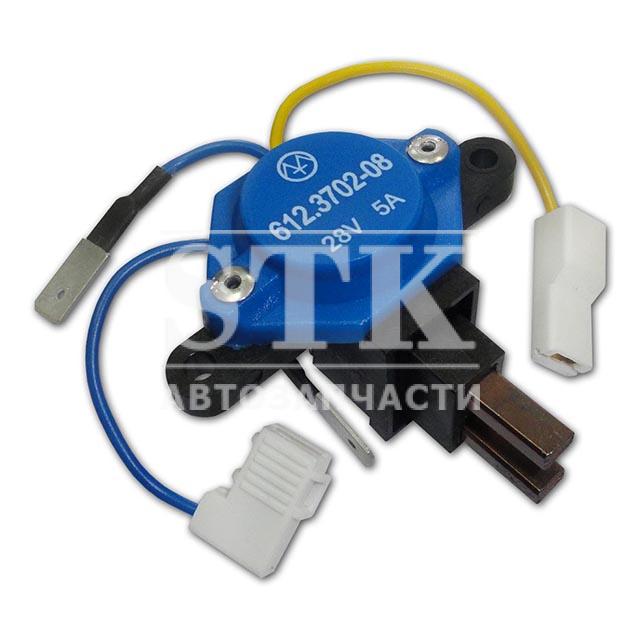 Регулятор Напряжения 612.3702-08 ЩЕТОЧН.УЗЕЛ+РЕГУЛЯТОР НАПРЯЖ. К-МАZ, МАЗ с генер. 7762.3701 28 В. Энергомаш