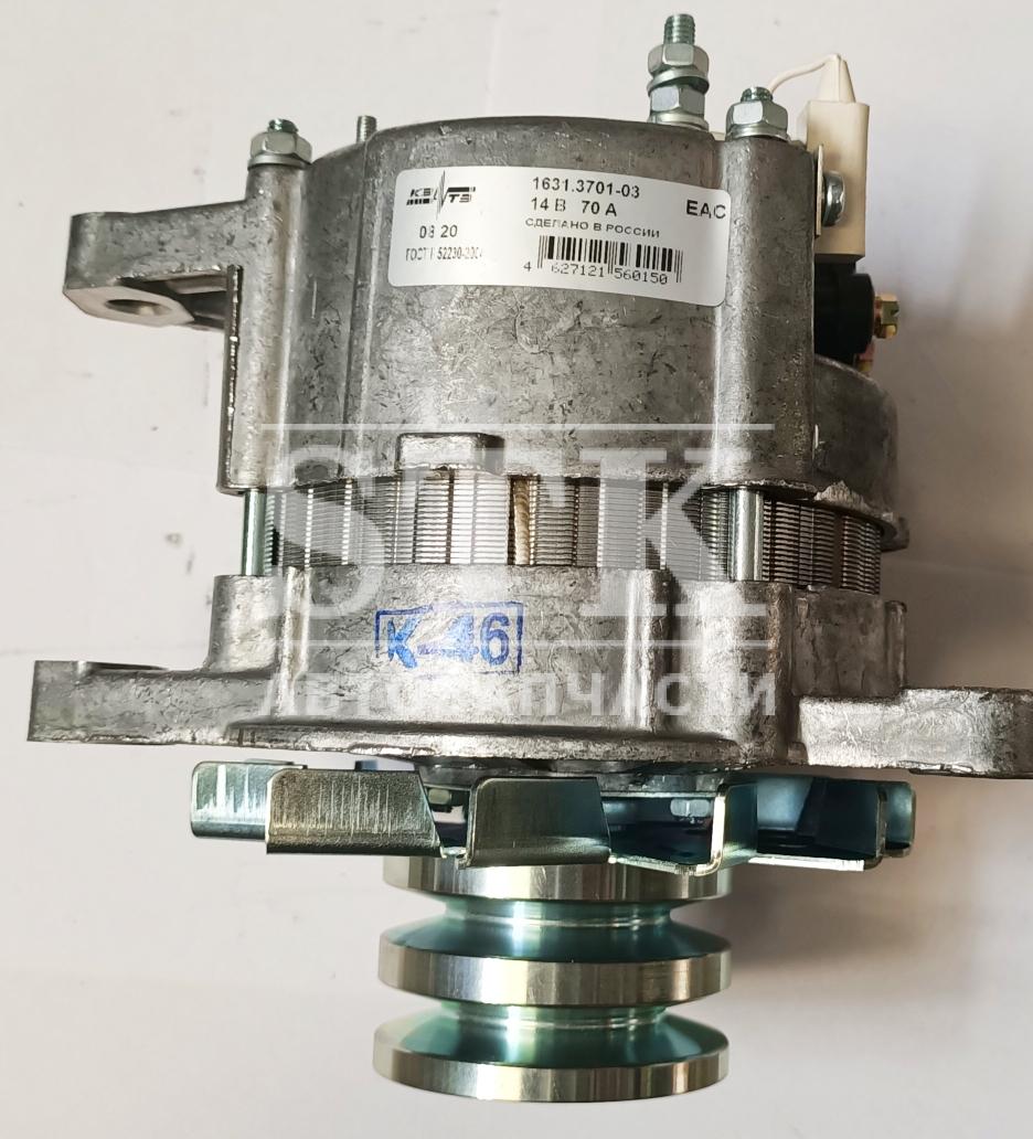 Генератор 1631.3701-03 G 3102, 3110 с дв.ЗМЗ 402.10 14V/70A пр-во ЗИТ, КзатЭ г. самара